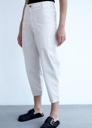 Новые летние джинсы zara, с высокой посадкой, 36, 38