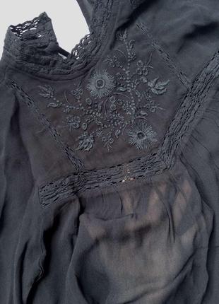 Шифоновая блуза с вышивкой vero moda (xs)2 фото