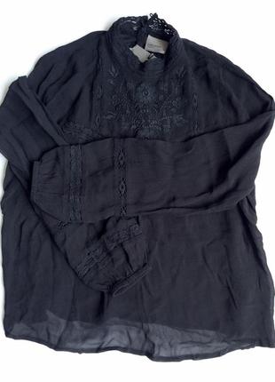 Шифоновая блуза с вышивкой vero moda (xs)5 фото