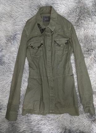 Фірмова стильна сорочка кежуал сорочка з шифоновою спинкою 🍀