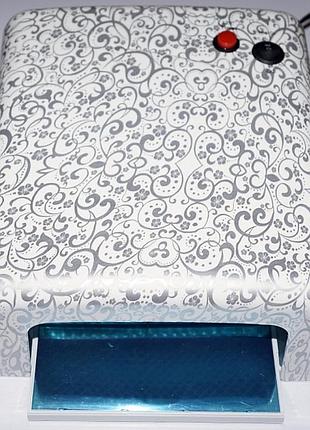 Uv лампа для гелевого нарощування 36w - срібний візерунок