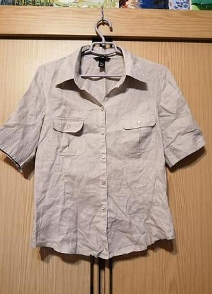 Летняя льняная рубашка