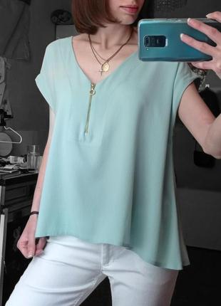 🆂🅰🅻🅴 🆕фісташкова блуза топ вільного крою v-вирізом, фісташкова блуза легкий топ atmosphere