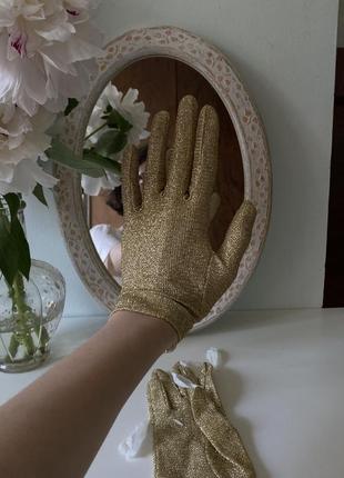Вінтажні золоті рукавички5 фото