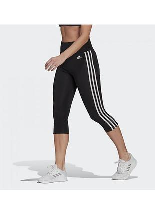 Серые спортивные лосины леггинсы капри adidas