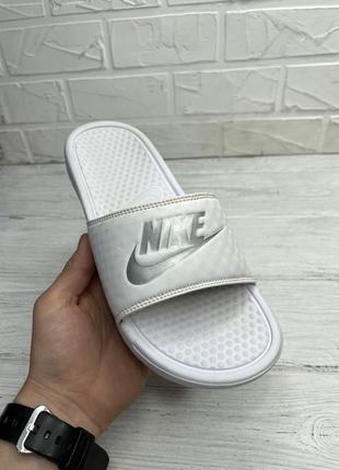 Шлёпки белые nike2 фото