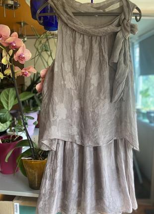 Шифонова ярусна сукня 100% шовк італія 🇮🇹