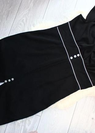 Платье футляр черное офисное с вставками кантами белого, lindy bap, 18/46 (3114)5 фото