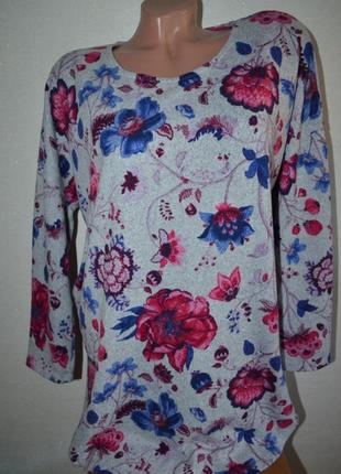 Обалденная блуза , кофта в квітковий принт від george1 фото