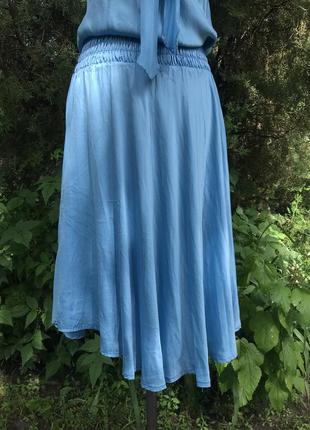 Шикарное итальянское платье небесного цвета☁️ шёлковое восточный стиль бохо шик3 фото