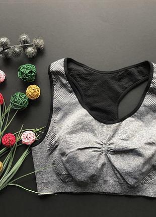 👙чудесный серый спортивный топ nike/спортивный чёрный бралет без пуш ап👙