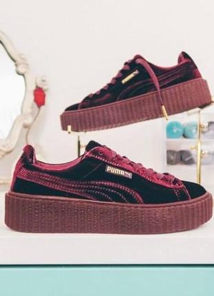 Кроссовки puma x rihanna fenty creeper velvet royal/purple5 фото