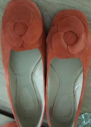 Замечательные замшевые туфли/балетки"donna bella" 41-422 фото