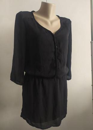 Bershka  туника, черное мини платье