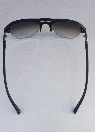 Prada окуляри краплі унісекс чорні сонцезахисні лінзи блакитні дзеркальні з градієнтом4 фото