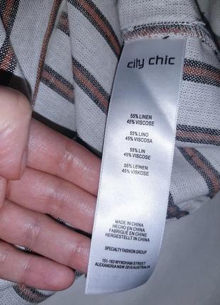 Легкое льняное платье с поясом city chic размер xl-22 eu-3x-4х10 фото