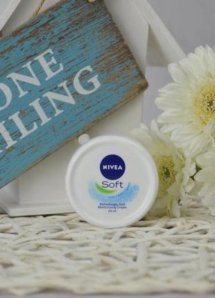 Интенсивный увлажняющий крем nivea soft moisturising cream мини версия1 фото