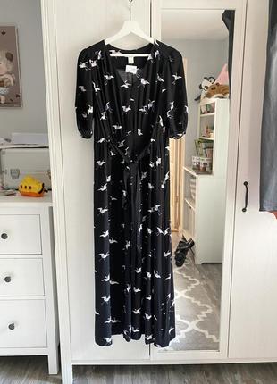 Платье с птичками от h&amp;m, новое, s-m6 фото