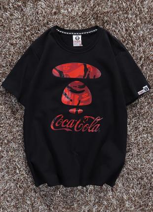 Футболки aape x coca-cola limited collection от bape. редкая серия