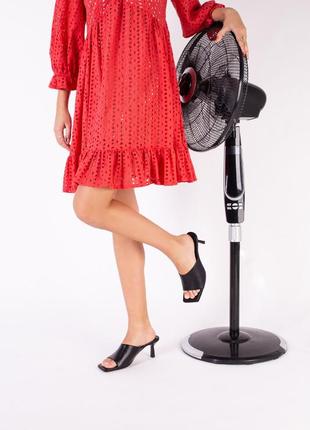 Шкіряні шльопанці на підборах босоніжки, туфлі