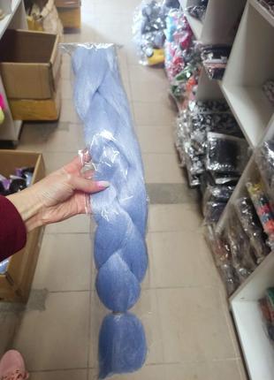Канекалон 1.2м, 100 гр светло-синий синтетическое моноволокно а331 фото