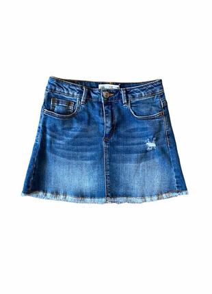 Джинсовая юбка zara для девочки на 8 лет