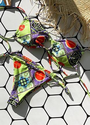 Купальник 👙 жіночий роздільний зі знімними поролоновими чашками 💚❤