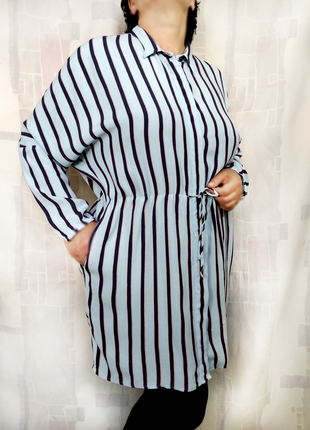Полосатый блузон с карманами, 100% хлопок