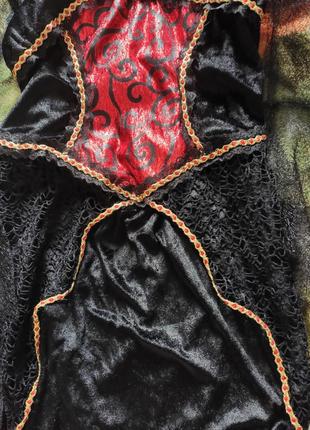 Карнавальное велюровое платье волшебницы (колдуньи)леди вамп3 фото