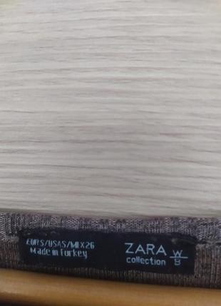 Красивая кофта от zara с длинным рукавом серая бежевая  с м2 фото