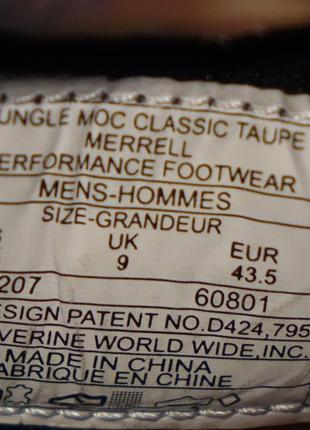 Фирменные замшевые спортивные туфли цвета койот merrell jungle moc 43 1/2 р. ( 28 см.)4 фото