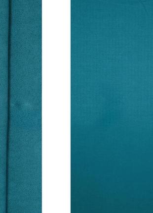 Порт'єрна тканина для штор канвас (мікровелюр) бірюзового кольору8 фото