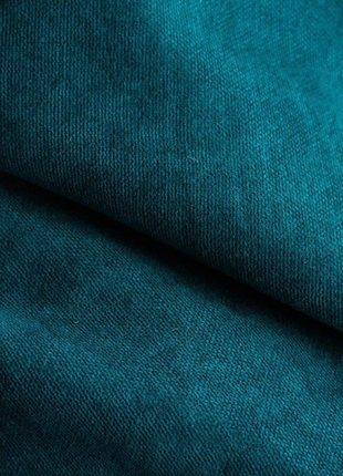 Портьерная ткань для штор канвас (микровелюр) бирюзового цвета3 фото