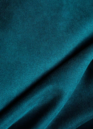 Портьерная ткань для штор канвас (микровелюр) бирюзового цвета7 фото