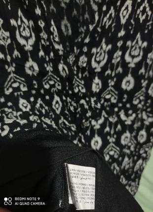 31. черная вискозная блуза жатка с короткими рукавами  вискоза. mango футболка4 фото