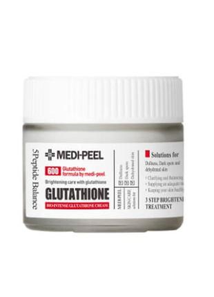 Антиоксидантний освітлюючий крем з глутатионом medi-peel bio-intense gluthatione cream white2 фото
