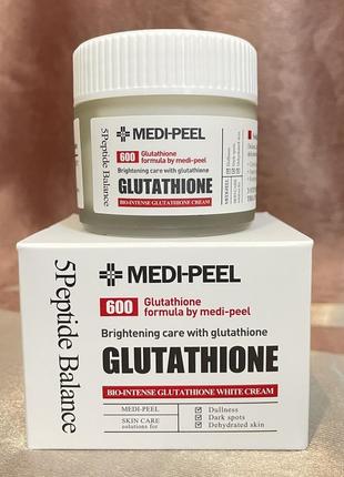 Антиоксидантный осветляющий крем с глутатионом medi-peel bio-intense gluthatione white cream5 фото