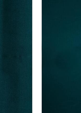 Порт'єрна тканина для штор канвас (мікровелюр) темно-смарагдового кольору