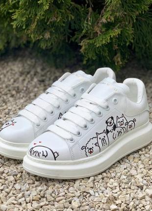 Кросівки alexander mcqueen white/dog кроссовки