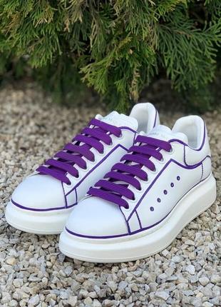 Кросівки alexander mcqueen white/violet line  кроссовки