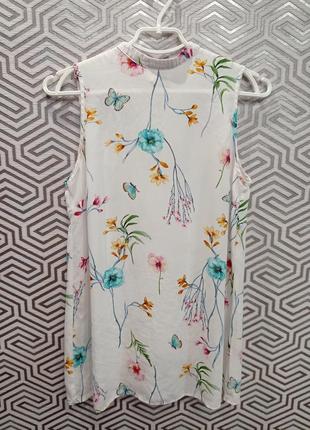 Річна блузка безрукавка з квітами10 фото
