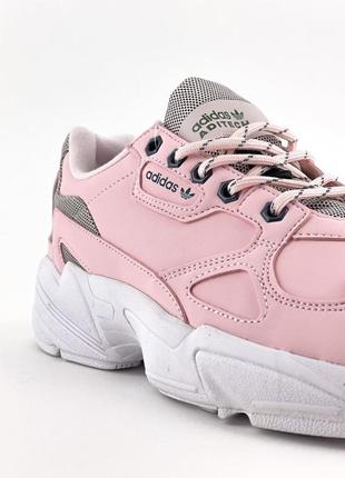 Кроссовки женские adidas falcon pink/white3 фото