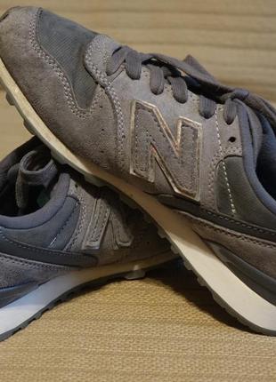 Серые комбинированные фирменные кроссовки new balance 996.  -  37 р.( 24,5 см.)1 фото