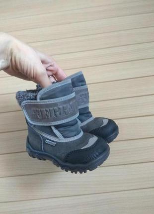 Теплі чобітки черевики чоботи чоботи зі світловідбивачами демі 🌨️ 21р/устілка 13,5 см1 фото