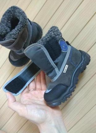 Теплі чобітки черевики чоботи чоботи зі світловідбивачами демі 🌨️ 21р/устілка 13,5 см5 фото