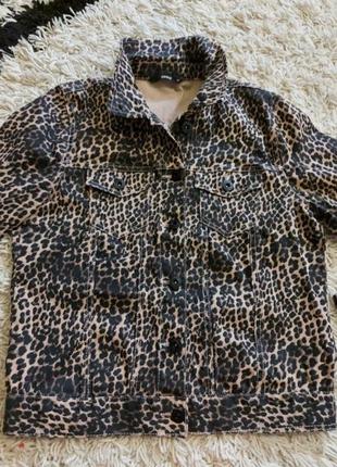 Пиджак джинсовый леопардовый куртка курточка джинсовая леопардовая