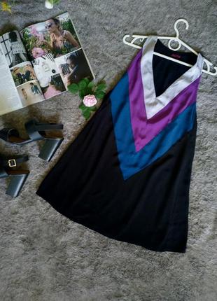 Стильное свободное платье-туника, геометрический принт, v вырез, трапеция3 фото