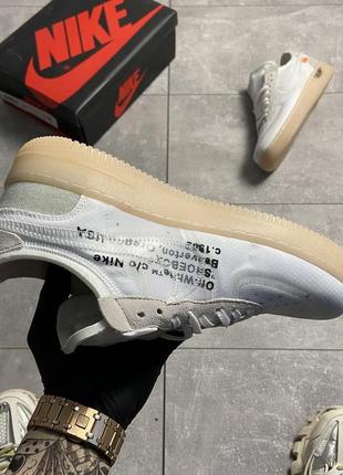 Кроссовки женские nike air force 1 low off-white white biege5 фото
