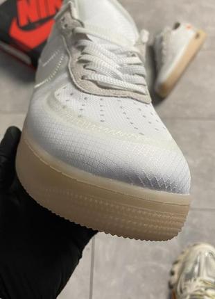 Кроссовки женские nike air force 1 low off-white white biege3 фото