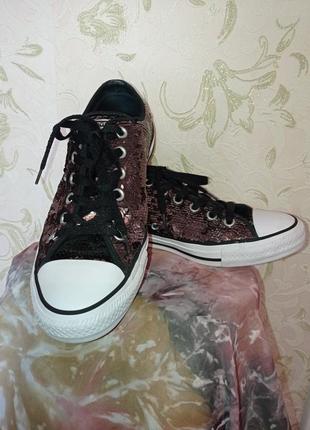 Кеды converse all star eur 40  паетки